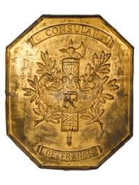 A Gilt Bronze French Republic Consulat Plaque