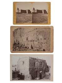 [NEW MEXICO]. A group of 3 photographs of ancient cliff dwellings and early buildings in New Mexico, incl. images by Bennett and Brown, Jackson, and Kaadt. Ca 1880s-1890s.