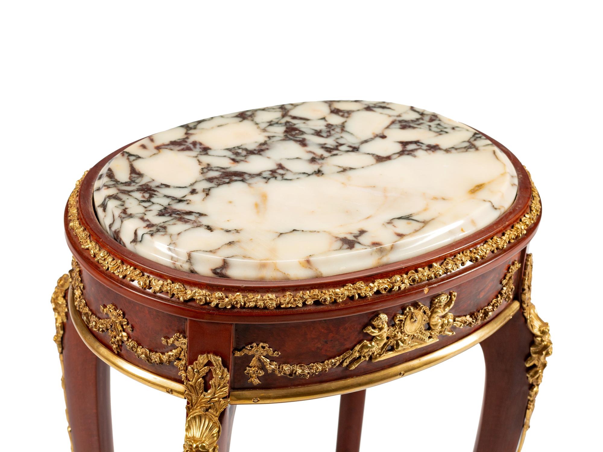 A Louis XV Style Gilt-Bronze-Mounted Stand