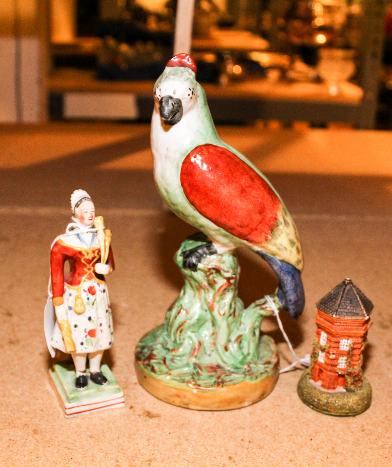 Two English Pottery Articles Height of tallest 9 inches.