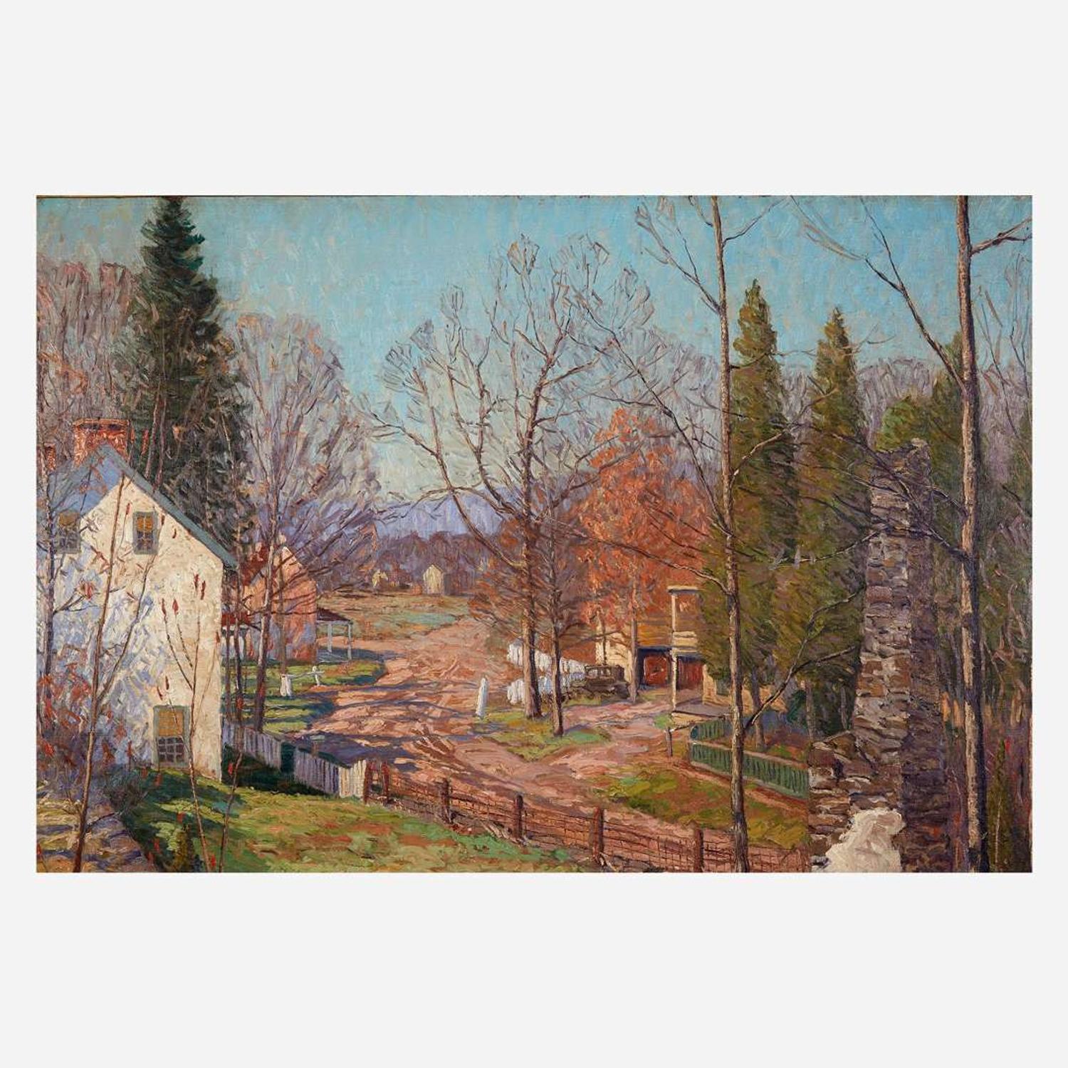 Kenneth R. Nunamaker (American, 1890–1957) River Road at Centre Bridge