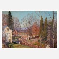 Kenneth R. Nunamaker (American, 1890–1957) River Road at Centre Bridge
