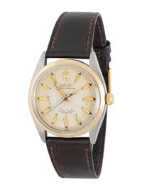 ROLEX, REF. 6564 STAINLESS STEEL AND 14K YELLOW GOLD 'OYSTER PERPETUAL' WATCH