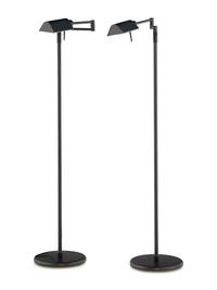 A Pair of Holtkotter Leuchten Swing Arm Floor Lamps