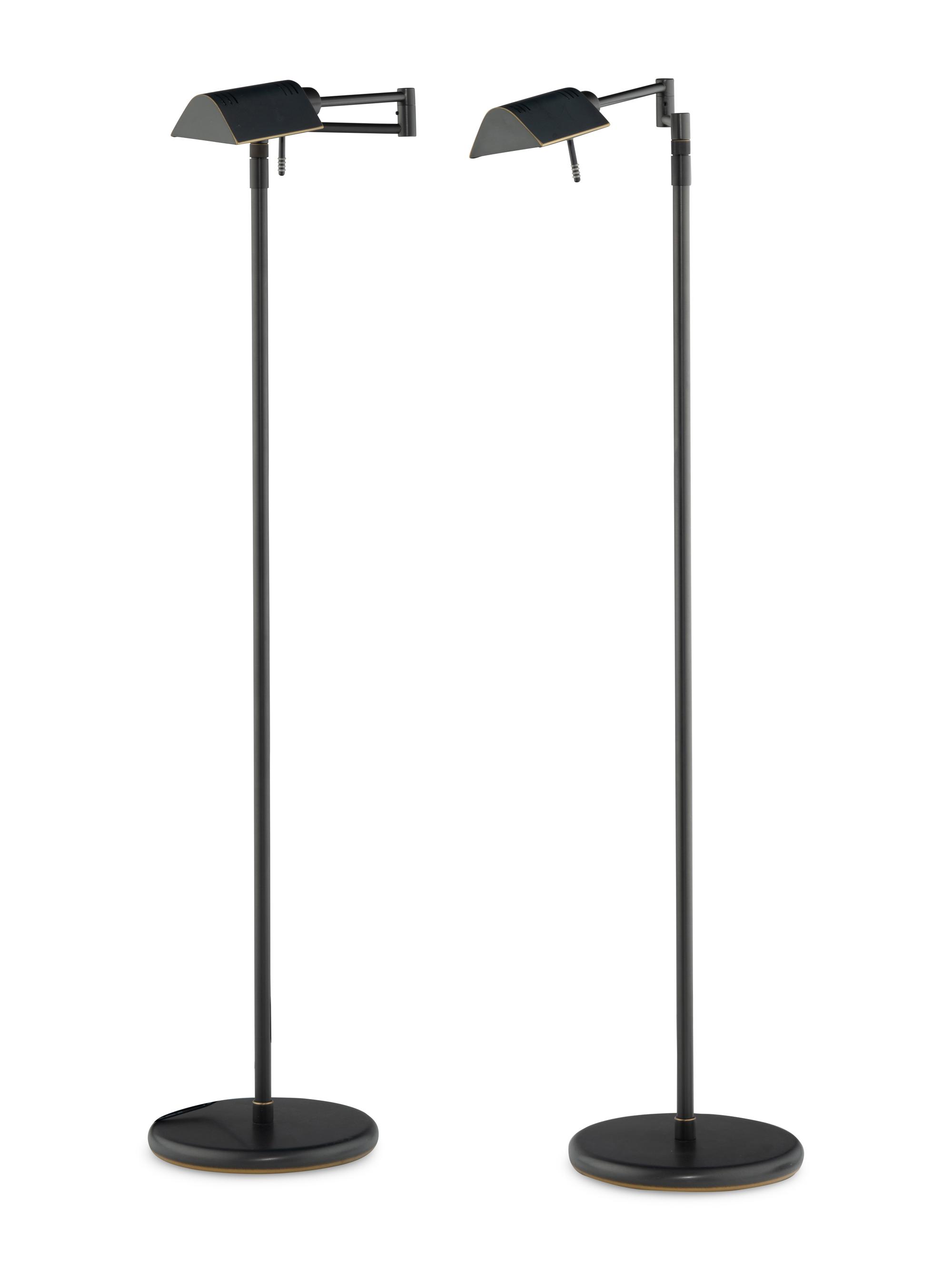 A Pair of Holtkotter Leuchten Swing Arm Floor Lamps