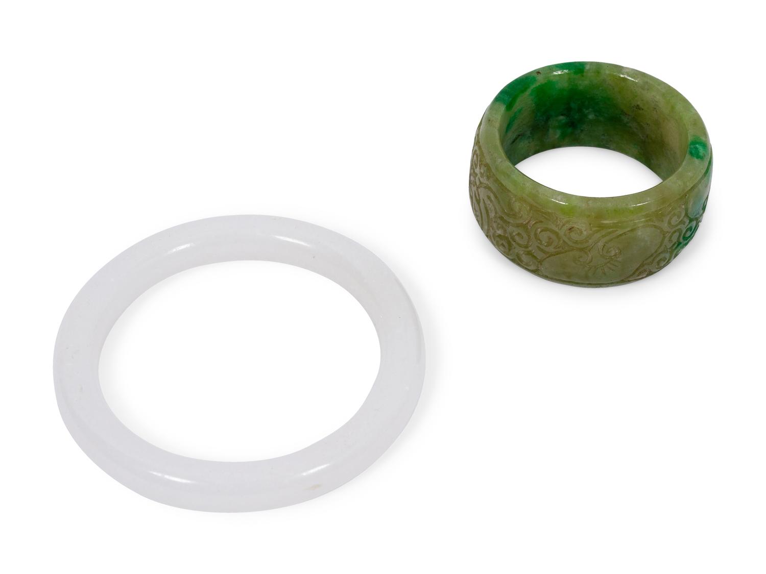 A Group of Six Chinese Jade Bracelets