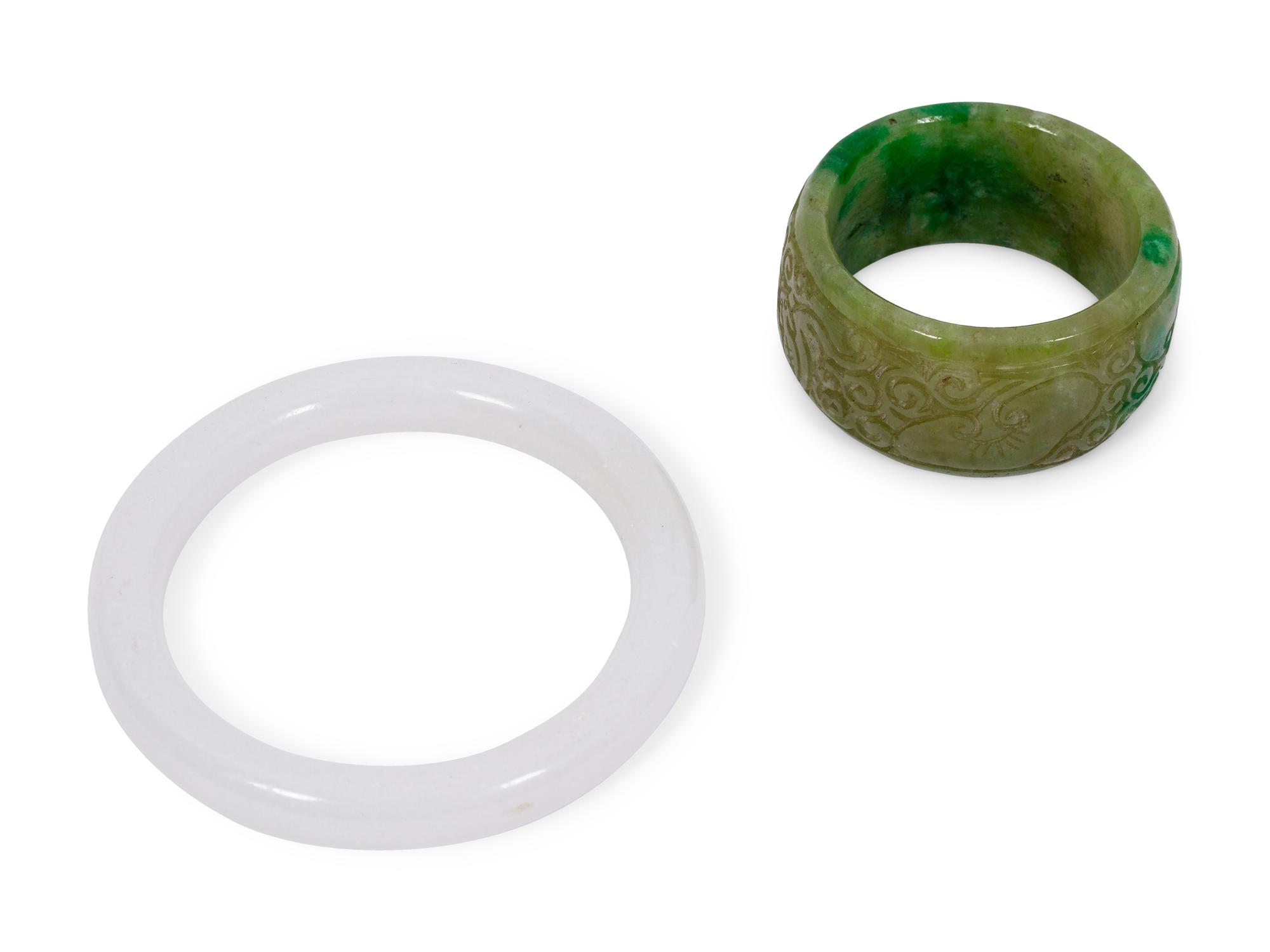 A Group of Six Chinese Jade Bracelets