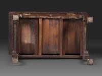 A Chippendale Fan-Carved Walnut Claw-and-Ball Foot Dressing Table