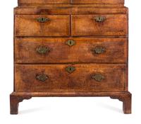 A George II Burl Walnut Bookcase