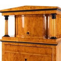 A Biedermeier Part-Ebonized Fruitwood Cabinet