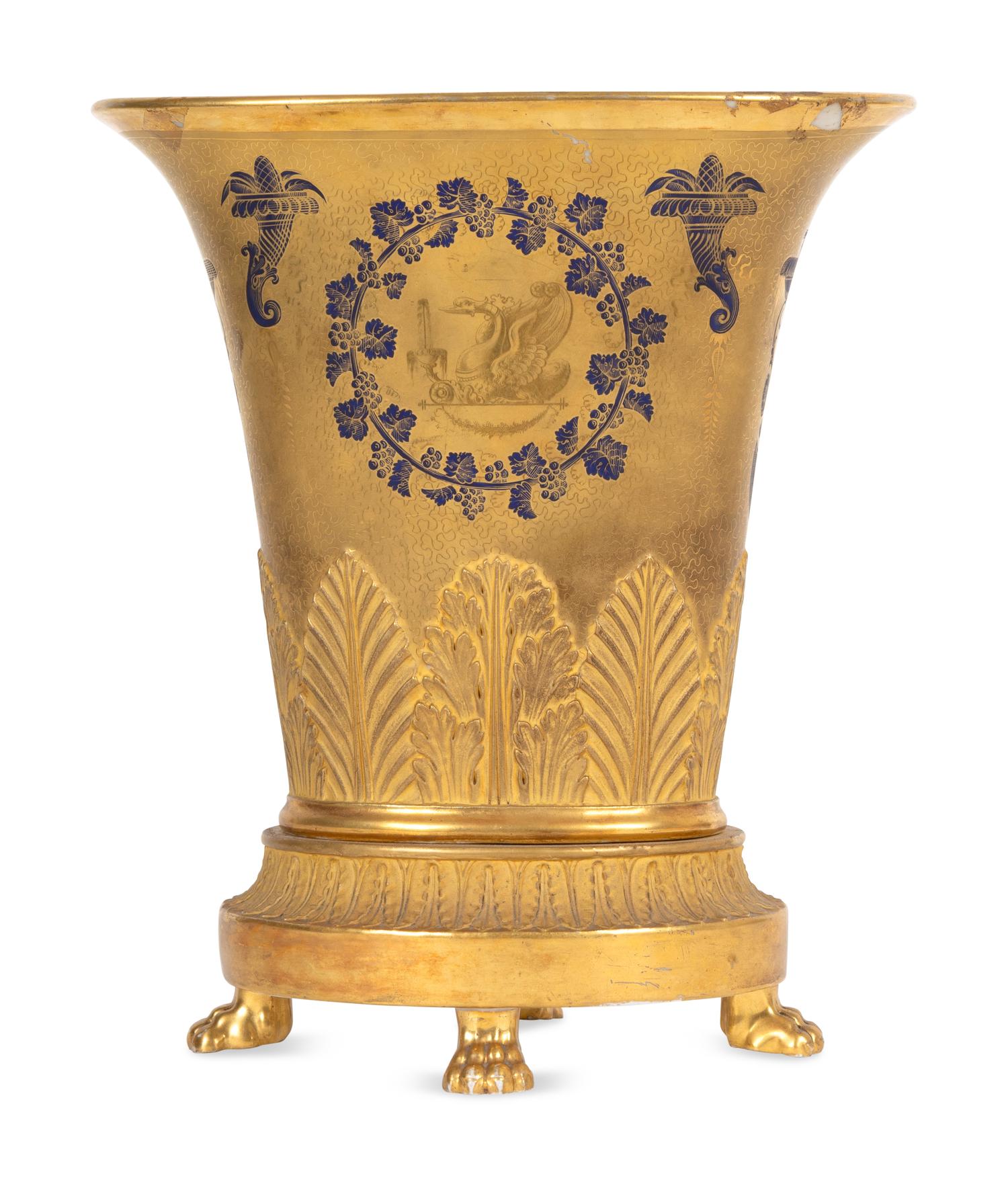 A Sevres-Style Porcelain Vase-Form Clock