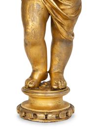A Pair of Continental Giltwood Figures of Putti