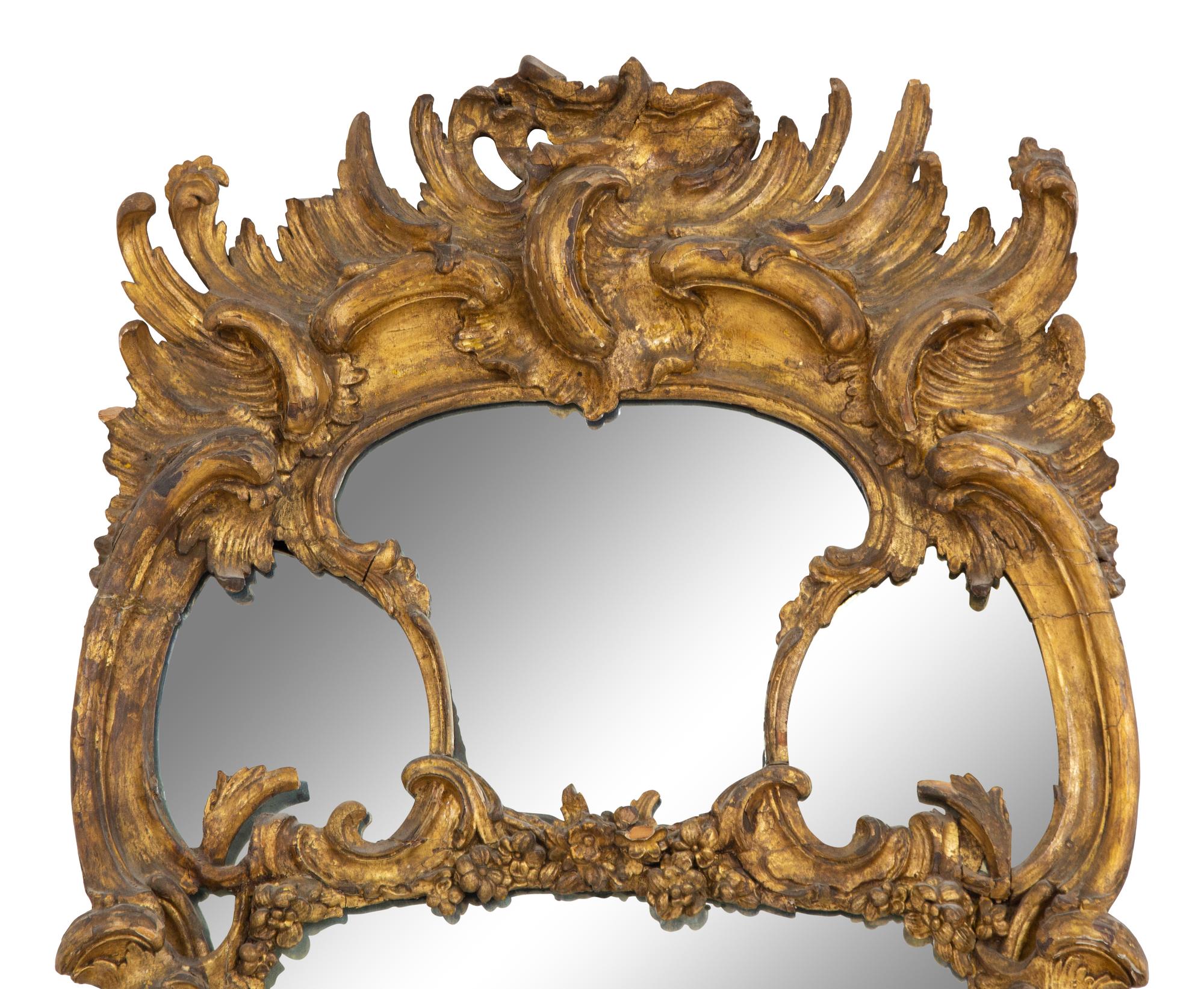 An Italian Giltwood Pier Mirror