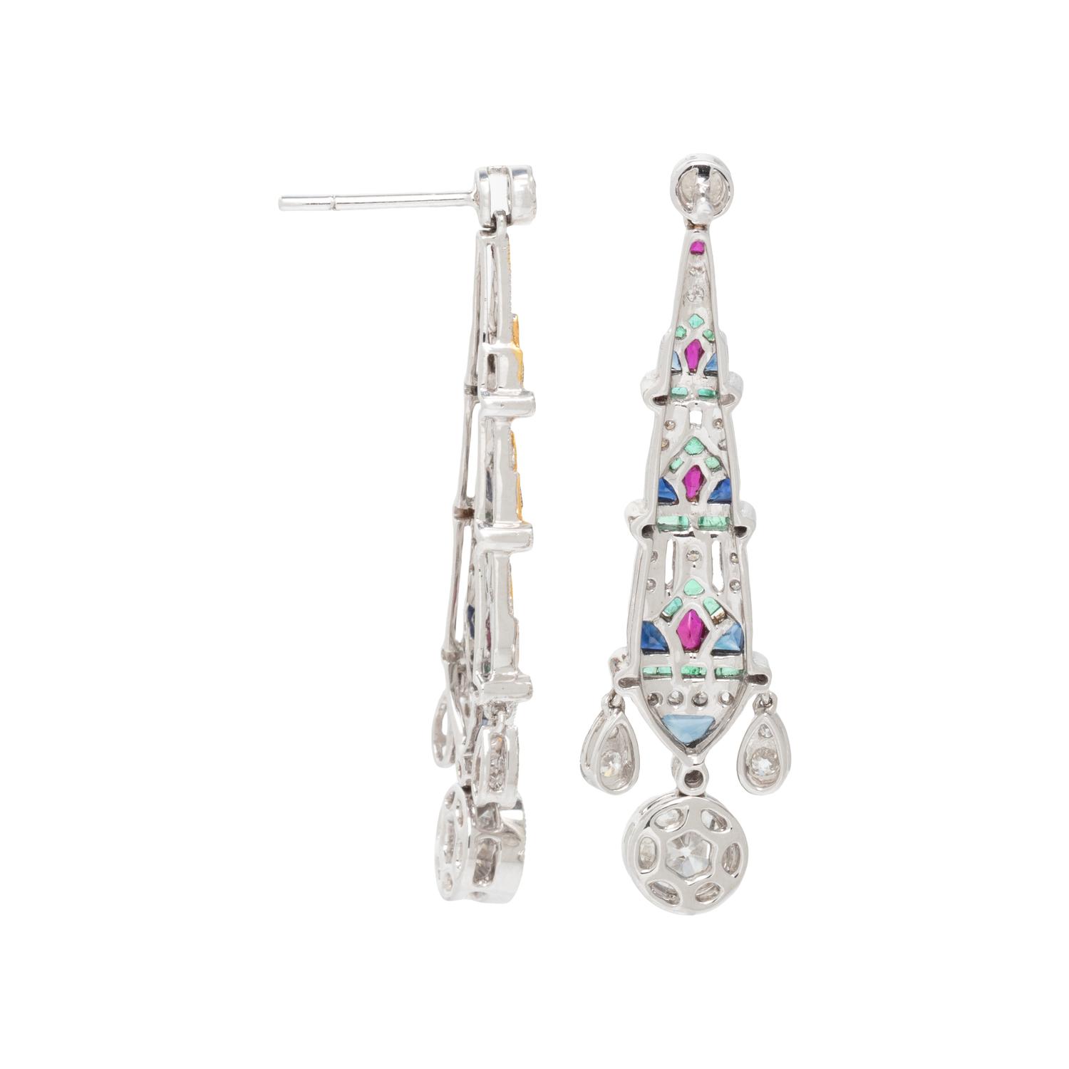 DIAMOND AND MULTIGEM EARRINGS