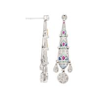 DIAMOND AND MULTIGEM EARRINGS