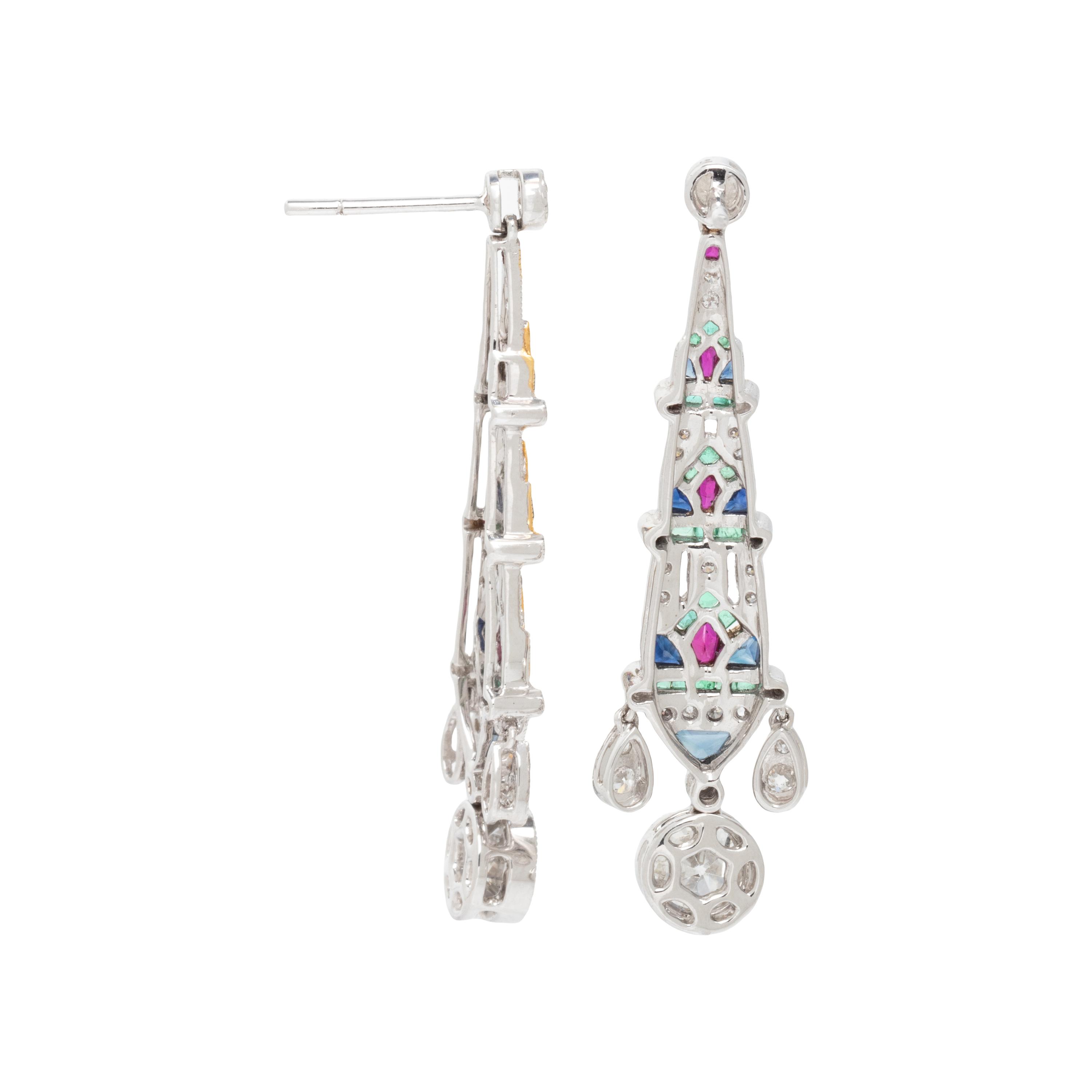 DIAMOND AND MULTIGEM EARRINGS