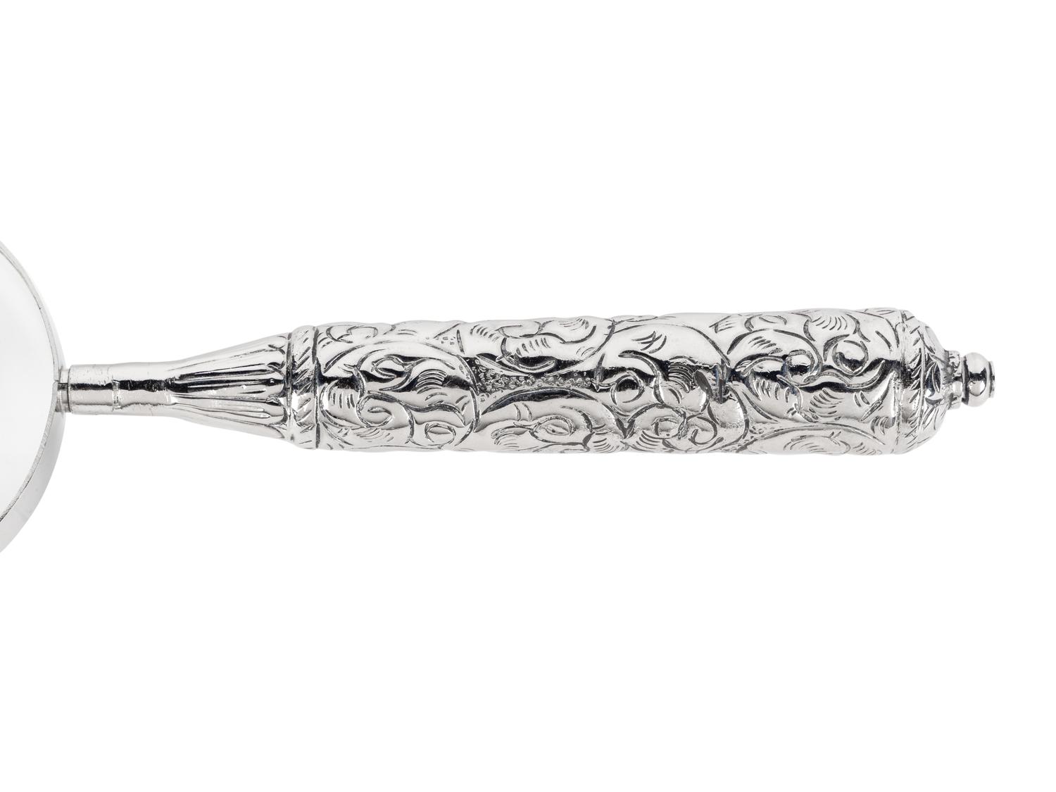 Two Silver-Plate Hand Magnifiers