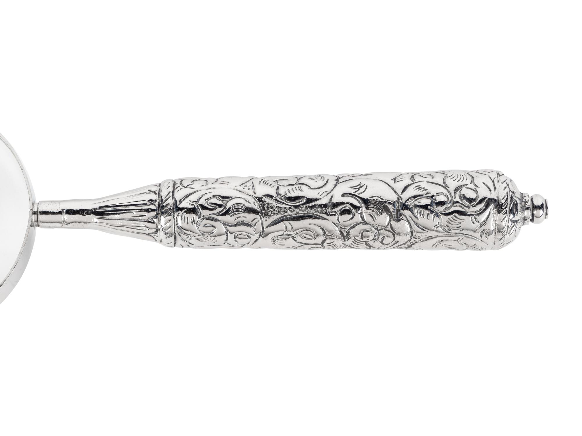 Two Silver-Plate Hand Magnifiers