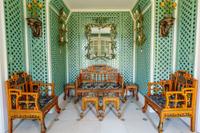 A Pair of Northern European Painted Bergeres