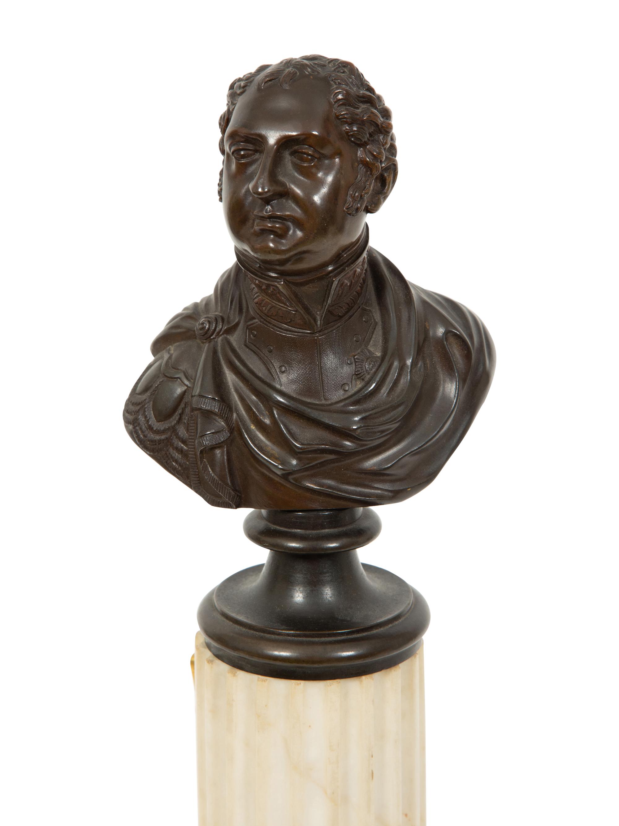 An English Gilt and Patinated Bronze and Marble Pocket Watch Stand