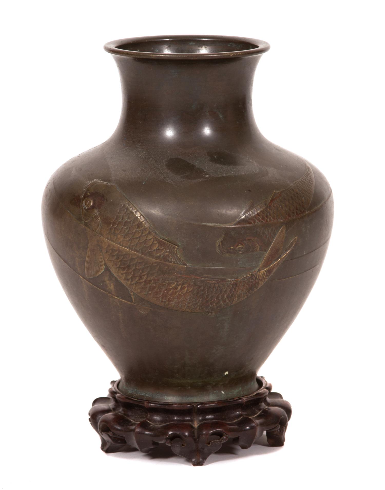 A Japanese Meiji Bronze Vase