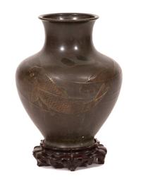 A Japanese Meiji Bronze Vase