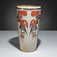 Polychrome Pottery Lamp Base