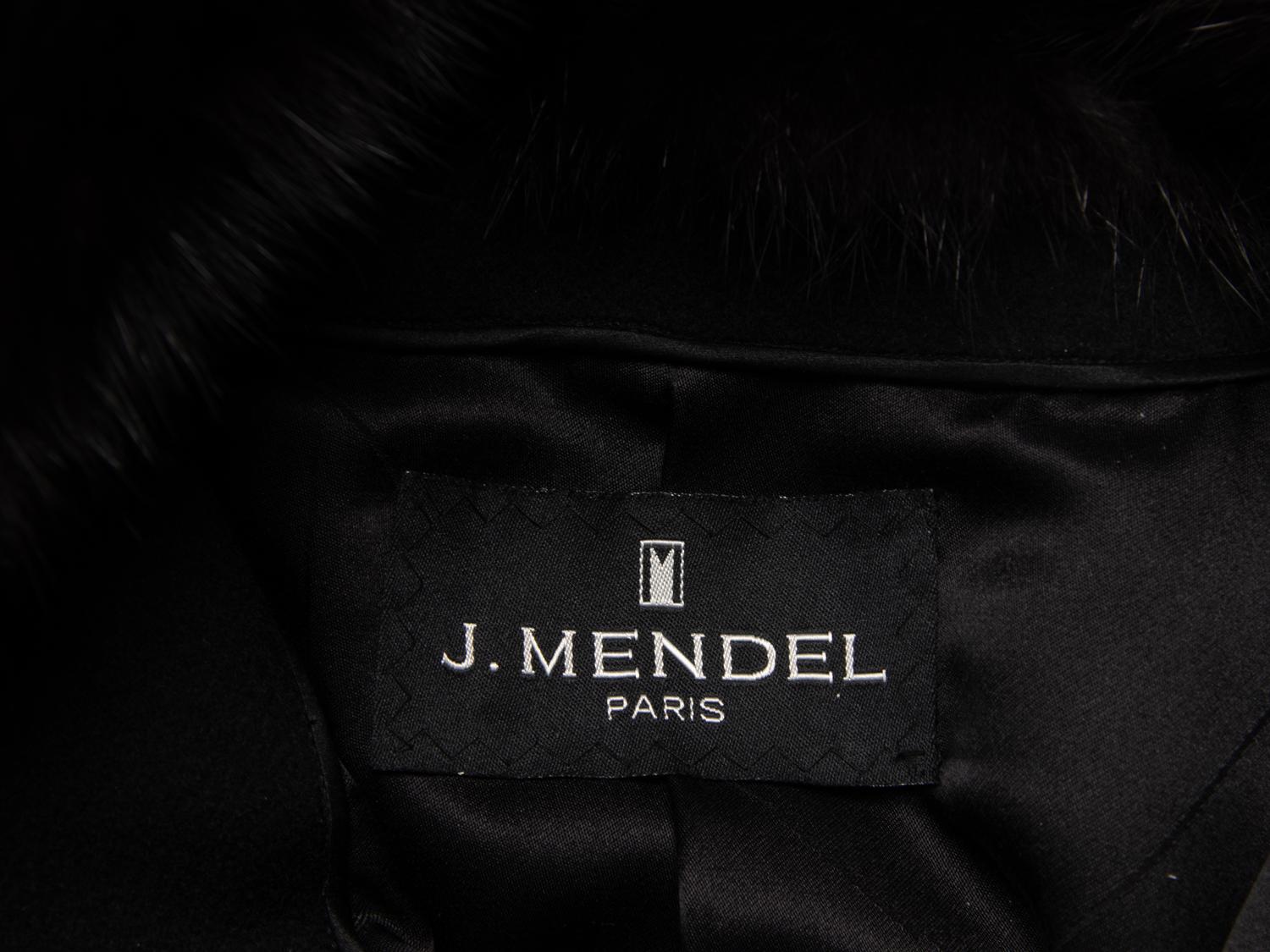 J. Mendel, Cashmere Coat with Leather & Sable Trim