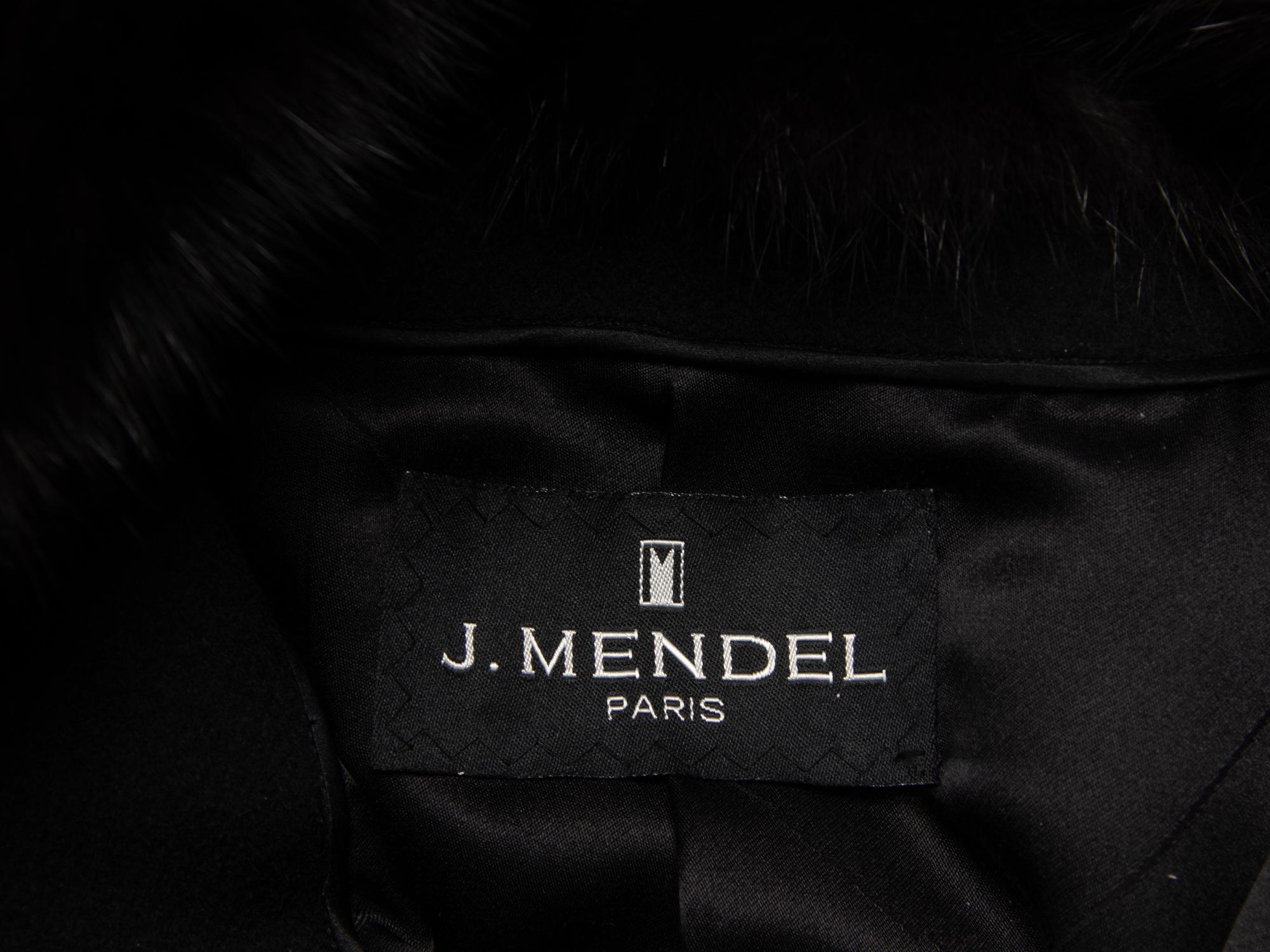 J. Mendel, Cashmere Coat with Leather & Sable Trim