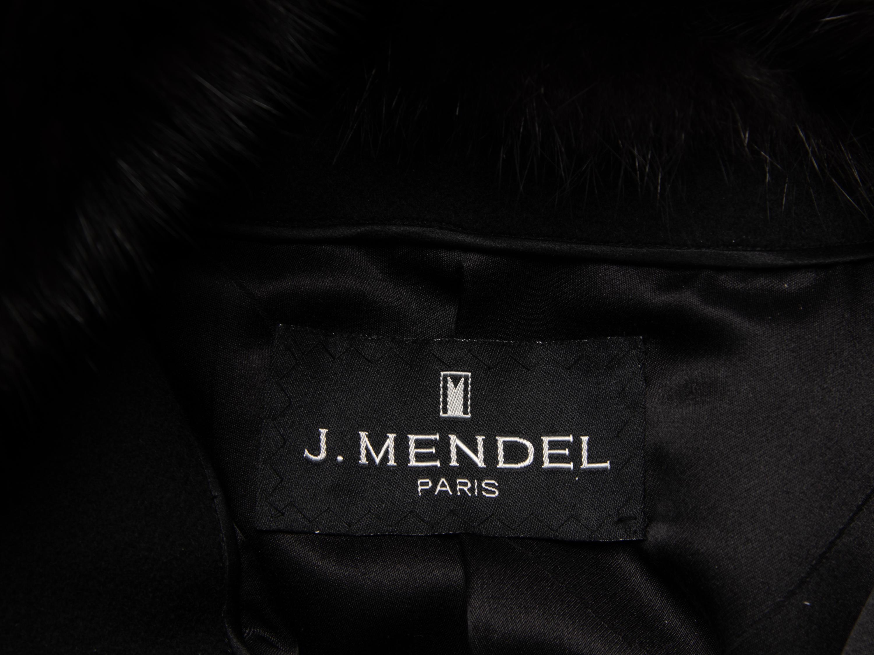J. Mendel, Cashmere Coat with Leather & Sable Trim