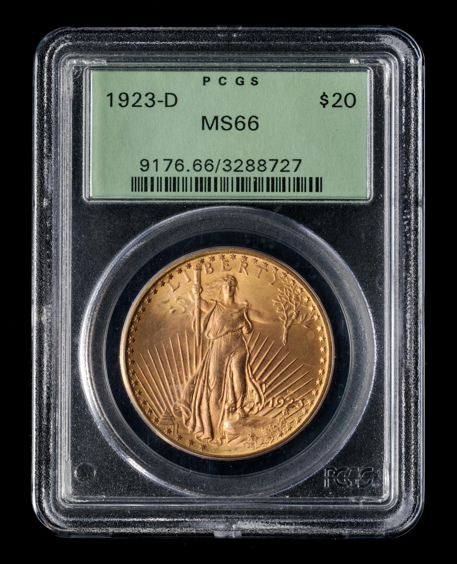 A United States 1923-D St. Gaudens $20 Gold Coin