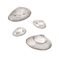 Four Sterling Silver Clam Shell-Form Dishes