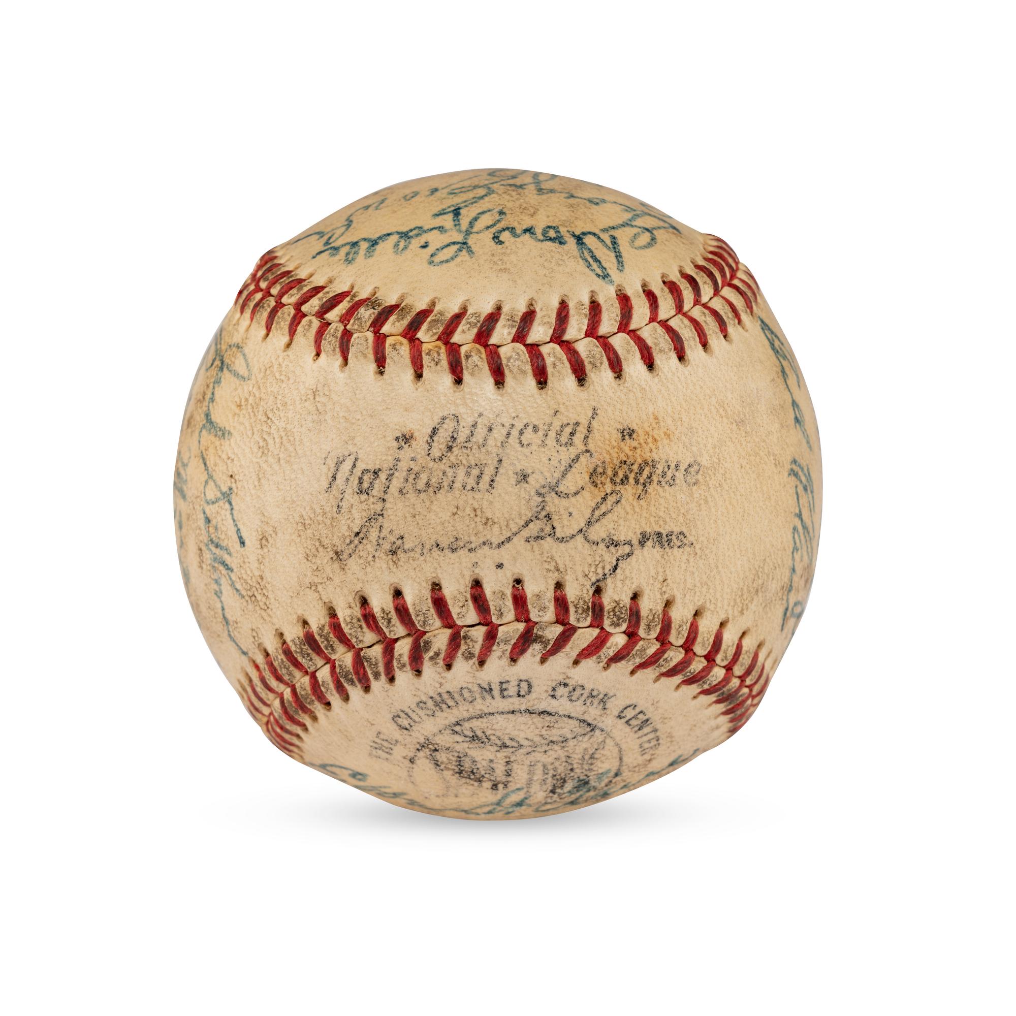 A 1953 Milwaukee Braves Team Signed Autograph Baseball