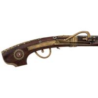 Japanese Tanegashima Matchlock with Powderflasks and Portfolio with Provenance Related to US Army 2nd Lt. Ralph M. Setser