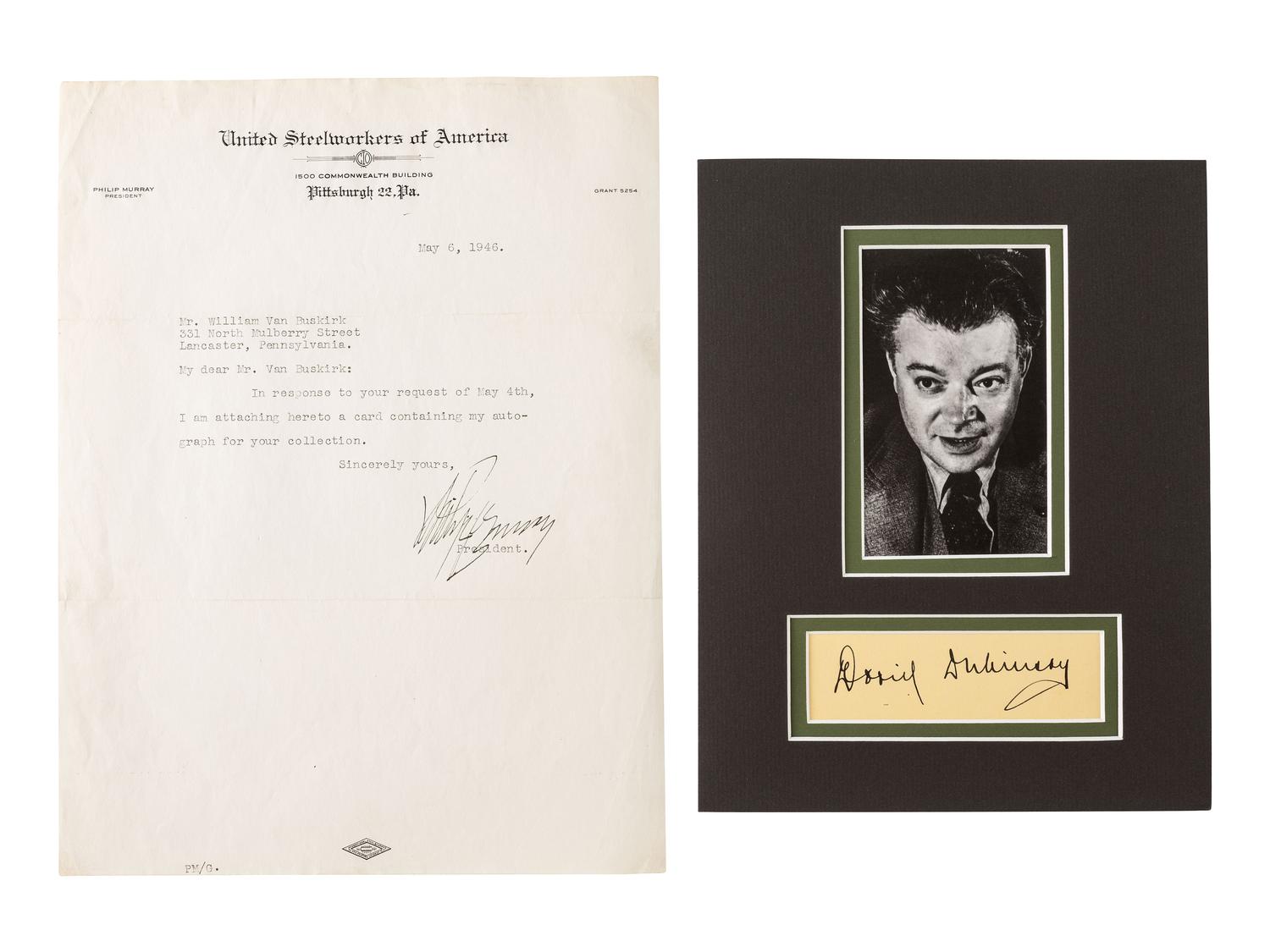 [SOCIAL REFORMERS]. Autographs from labor advocates and other social reformers, comprising: