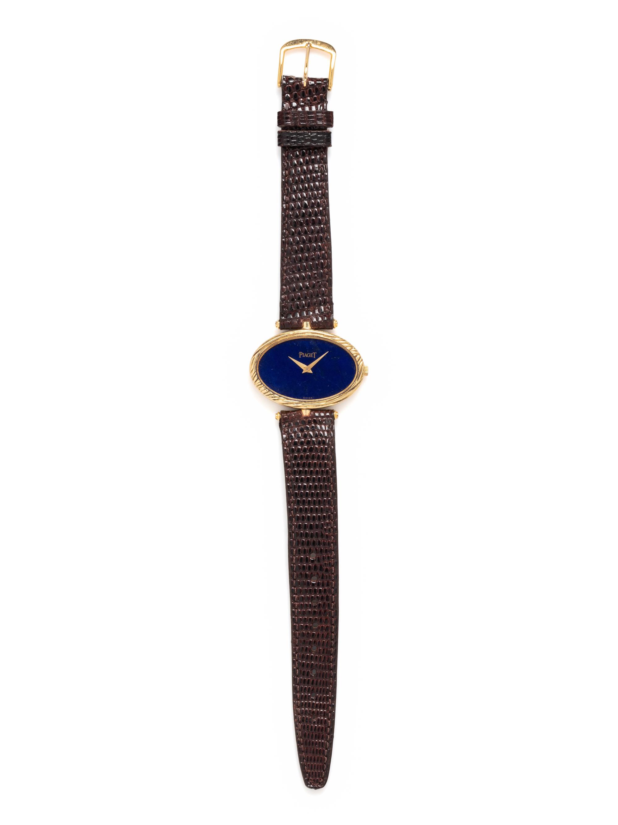 PIAGET, 18K YELLOW GOLD AND LAPIS LAZULI WATCH