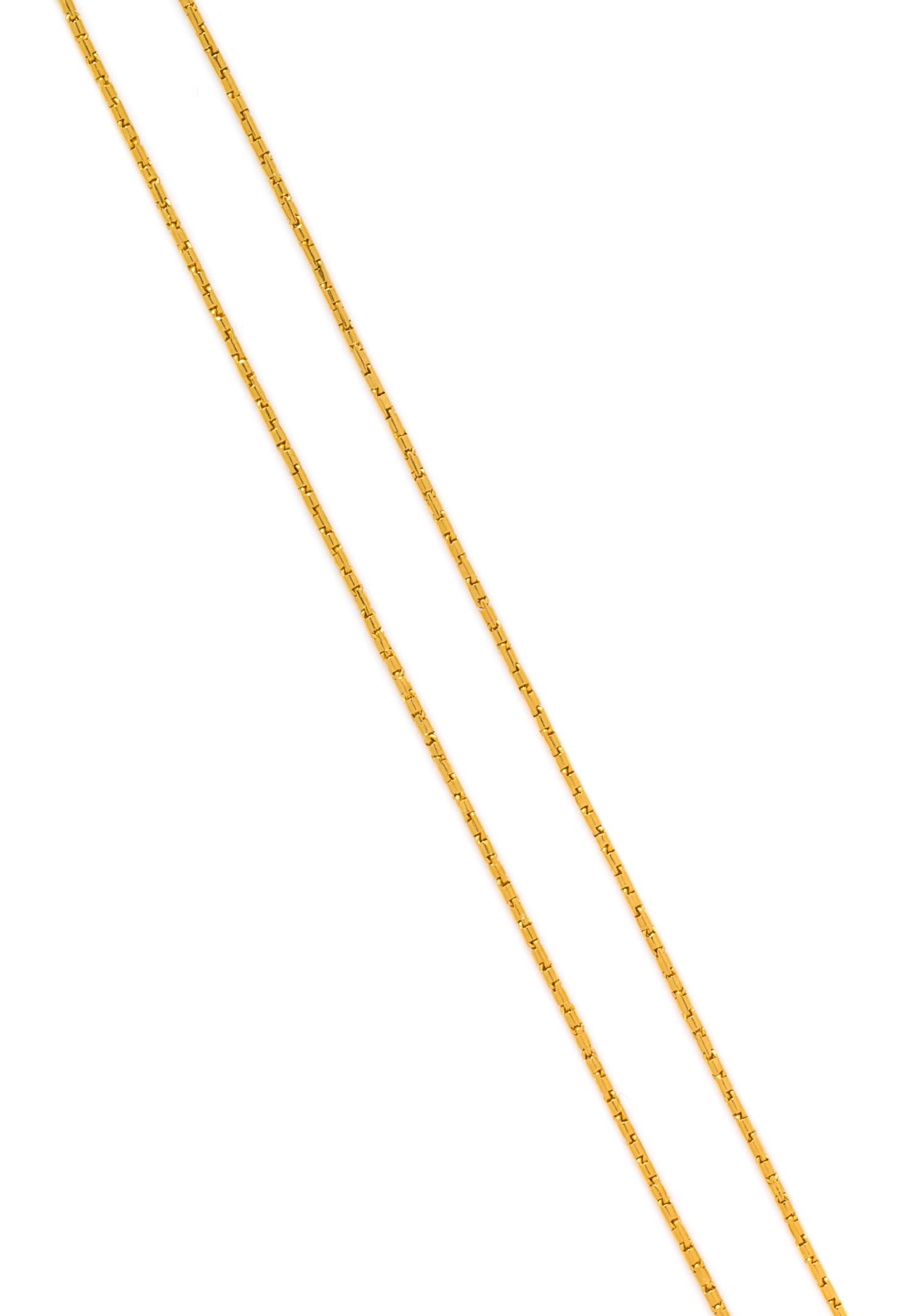 A High Karat Yellow Gold Bar Link Chain, 9.70 dwts.
