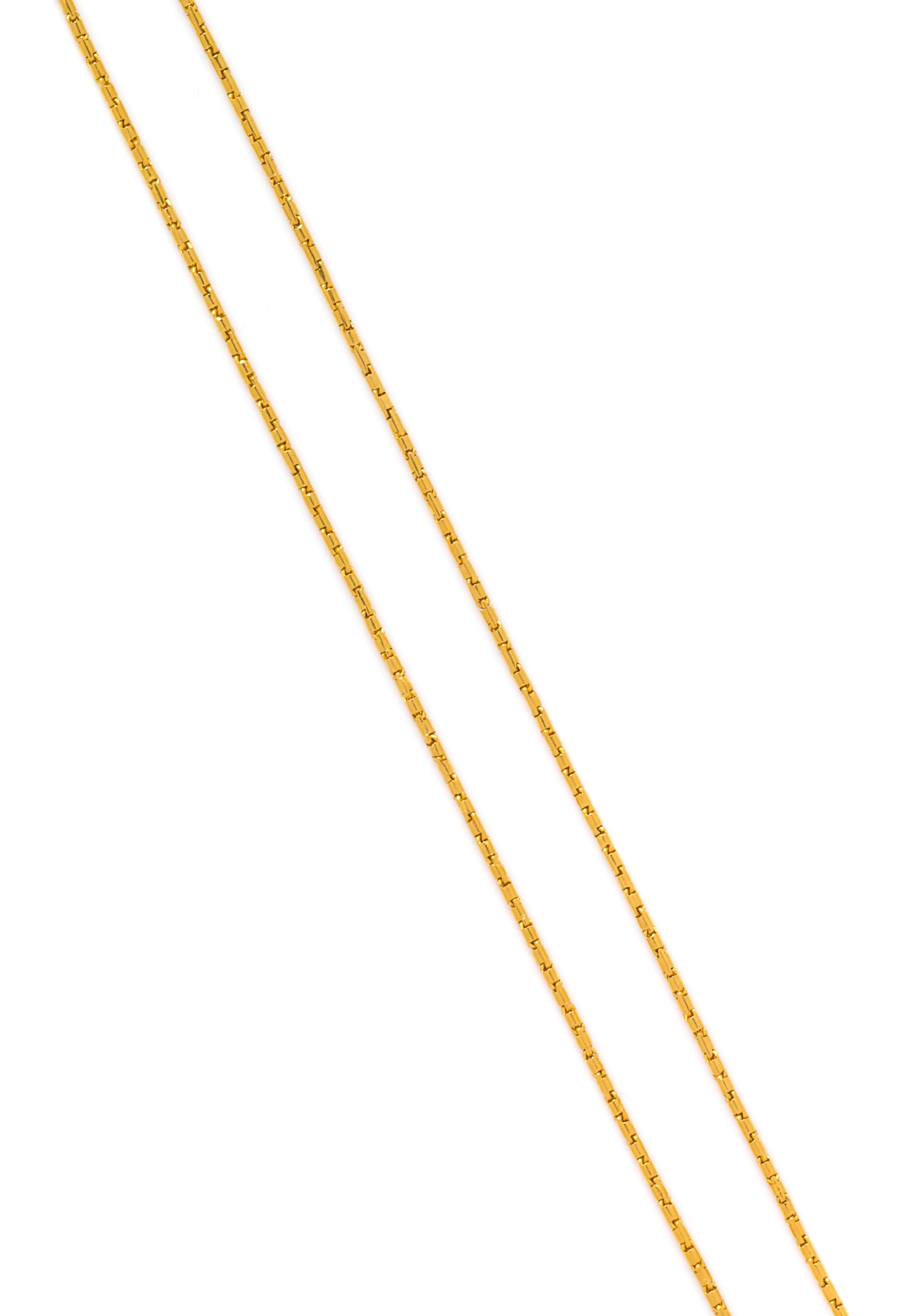 A High Karat Yellow Gold Bar Link Chain, 9.70 dwts.