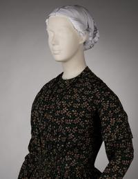 Printed Wool Day Dress, 1840s