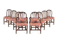 A Set of Eight George III Style Mahogany Dining Chairs