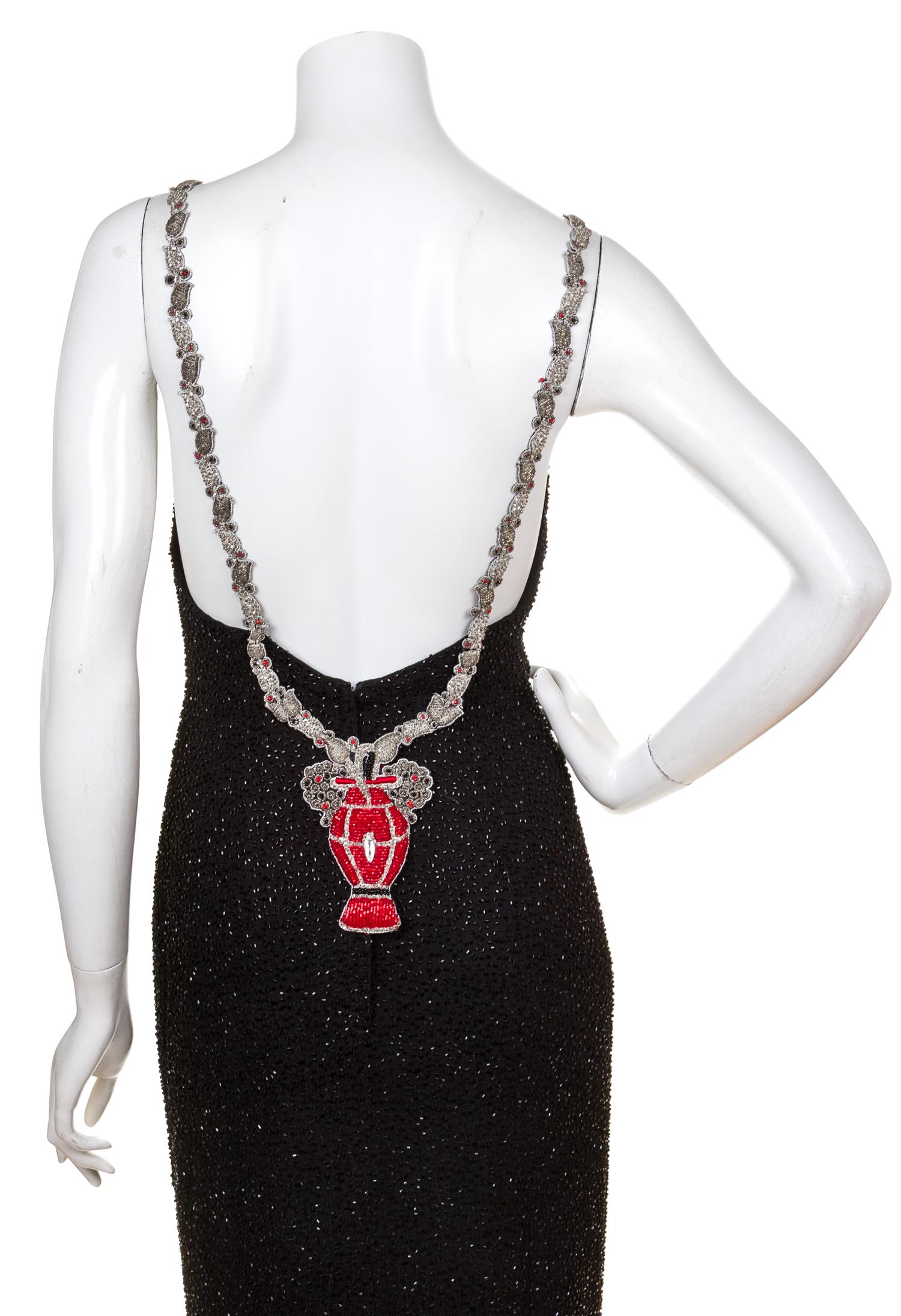A Sasha Frisson Beaded Gown Ensemble, Size 8.