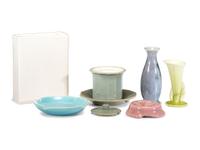 Six Rookwood Pottery Table Articles, Including an Artist Decorated Example