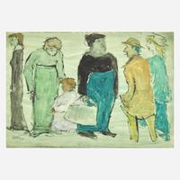 Fikret Mualla (Turkish, 1903-1967) Rue Animée