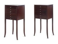 A Pair of Contemporary Stained Oak Chests of Drawers