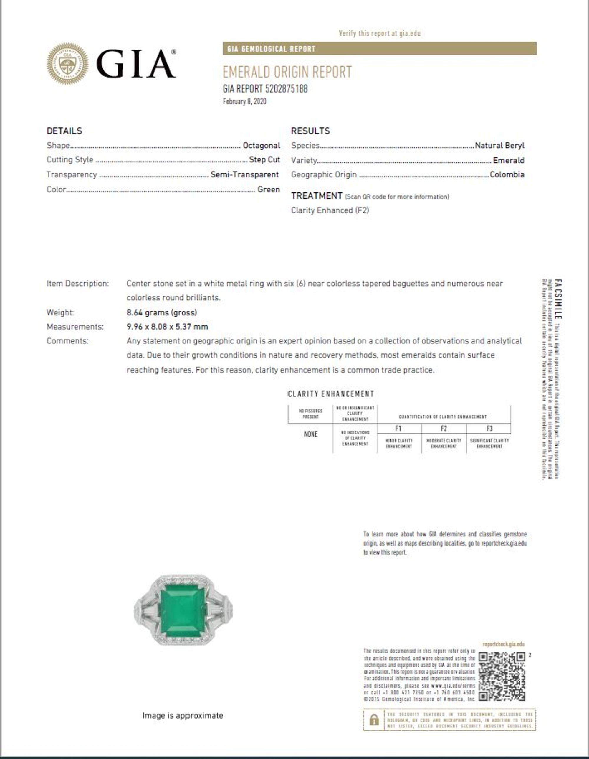 COLOMBIAN EMERALD AND DIAMOND RING