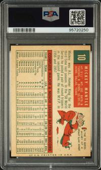 A 1959 Topps Mickey Mantle Baseball Card No. 10 (PSA 5 EX)