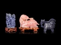 Three Chinese Hardstone Carvings