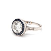 DIAMOND AND SAPPHIRE RING