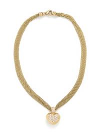 ASPERY & GULDAG, YELLOW GOLD AND DIAMOND MULTISTRAND PENDANT/NECKLACE