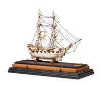 A Prisoner of War Carved Bone Ship Model of the Sea Flower